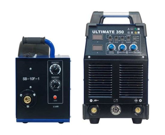 Сварочный полуавтомат с горелкой, закрытым подающим механизмом SB-10F и пакетом проводов Aurora ULTIMATE 350 IGBT 19236 – изображение 2