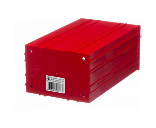 Пластиковый короб СТЕЛЛА-ТЕХНИК 140х250х100мм, С-2-красный-прозрачный – изображение 4