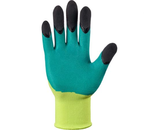 Нейлоновые перчатки Фабрика перчаток салатный с черными пальцами ПЕР-САЛАТ-ЧП-840 – изображение 3