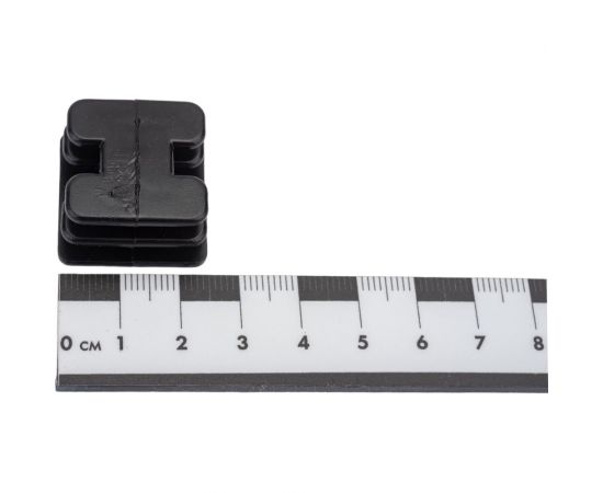 Внутренняя заглушка для трубы Tech-Krep 25x25 мм, черный пластик, 4 шт. пакет 155030 – изображение 2