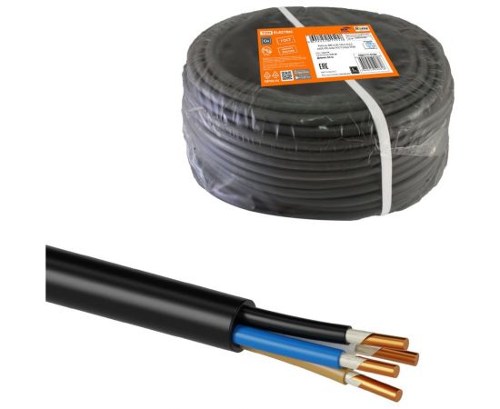 Кабель TDM ВВГнгА-FRLS 4х2,5 окN, PE-0,66 ГОСТ 50м SQ0117-0184 