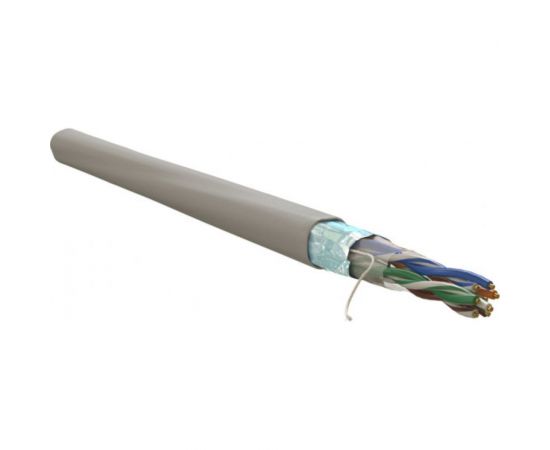 Кабель витая пара WRline WR-FTP-4P-C5E-PVC-GY экранированный F/UTP, категория 5e, 4 пары (0,50 мм), одножильный, внутренний, PVC нг(А)-LS, серый, 305 м 505751 