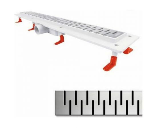 Душевой лоток Miano 800мм MEDIUM глянец, боковой слив D50 MS-80M 