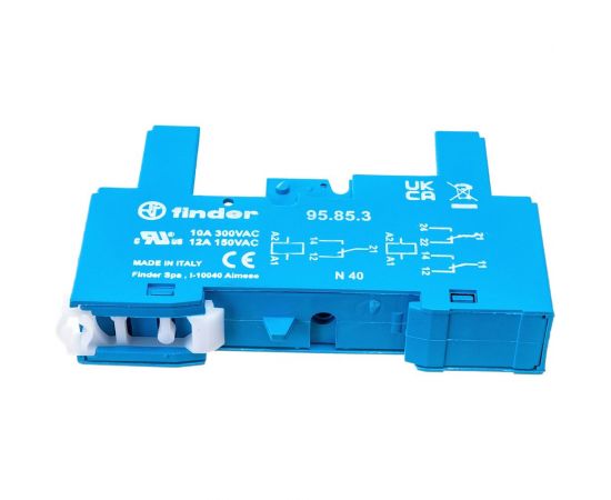Розетка Finder для реле 40.51, 40.52, 40.61, 44.52, 44.62 и модуля 99.80, с комб конт., 95853SPA – изображение 4