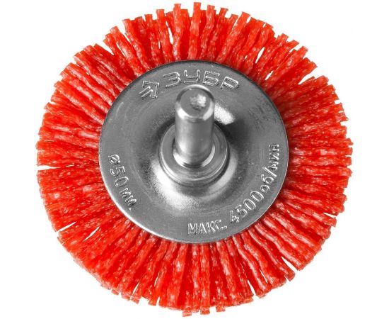 Щетка дисковая (50 мм; нейлоновая проволока с абразивным покрытием) для дрели ЗУБР 35161-050_z02 – изображение 2