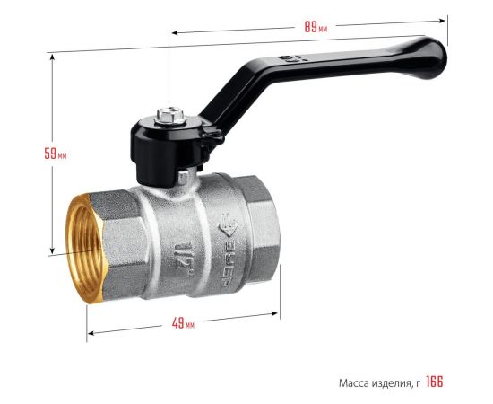 Шаровой кран ЗУБР полнопроходной "мама-мама" 1/2" 51322-1/2 – изображение 3