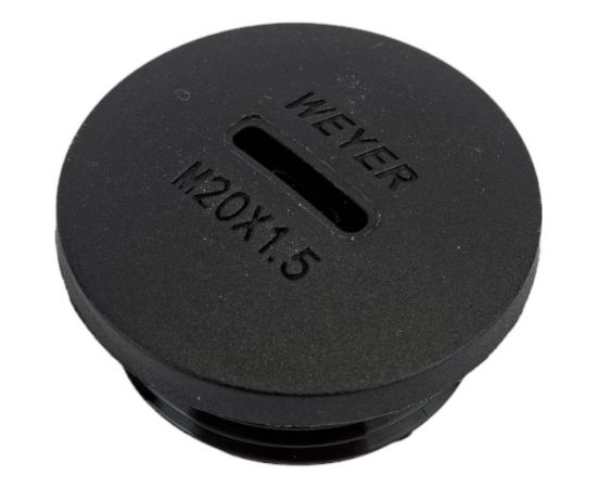 Заглушка отверстия Weyer DPK-M20B - заглушка под плоскую отвертку, нар. M20x1.5 WE6800300 – изображение 2