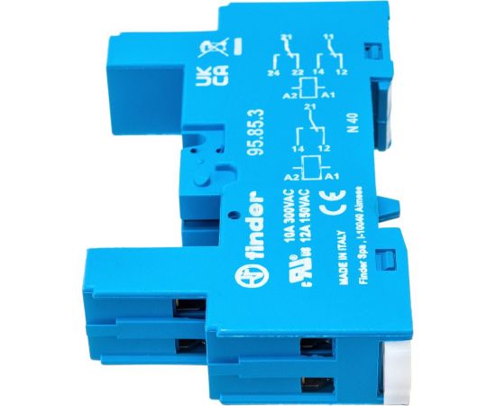 Розетка Finder для реле 40.51, 40.52, 40.61, 44.52, 44.62 и модуля 99.80, с комб конт., 95853SPA – изображение 2