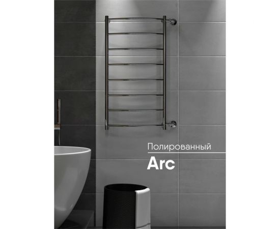 Полотенцесушитель INDIGO Arc 1"" - 1/2 110/60, м/о 100 см, бок.подкл. LASW110-60-б/п-100 – изображение 3