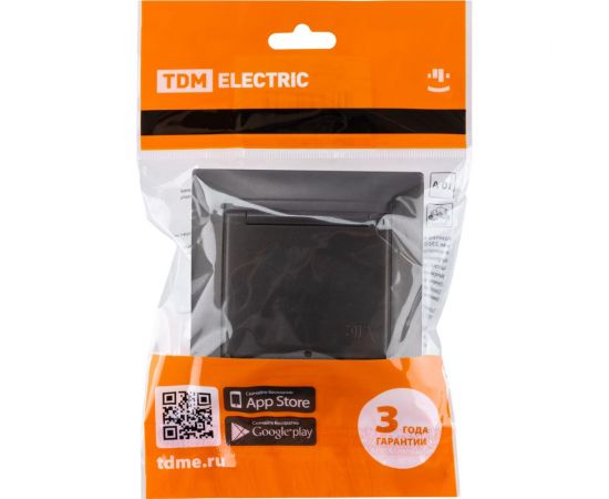 Розетка TDM Лама 2П+З 16А 250В IP44 с крышкой шоколад SQ1815-0526 – изображение 6