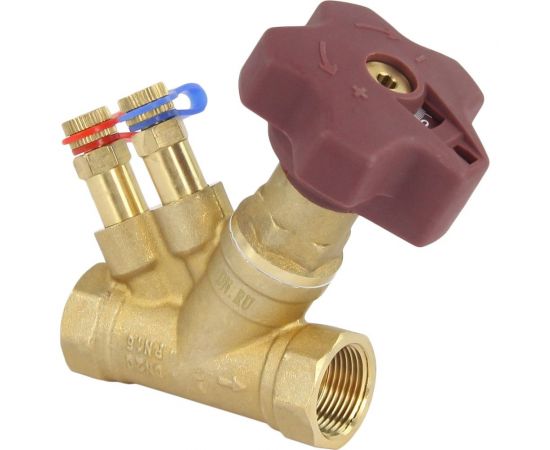 Балансировочный латунный клапан DN.ru КБЛР-020-16 усиленный Ду20 Ру16, L=84 мм, муфтовый D080-00502 