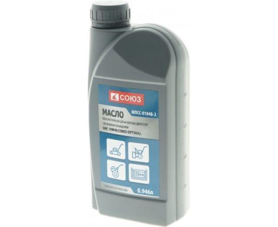 Масло OPTIMAL 4 ТАКТ. п/синт SAE 10W40, 1 л СОЮЗ МПСС-0104Б-2 