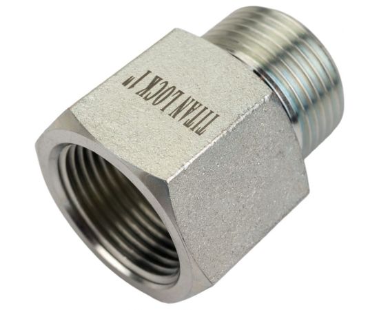 Переходной ниппель TITAN LOCK сталь, 1"", НР BSP/ВР NPT, TL1RMBS-FNP – изображение 3