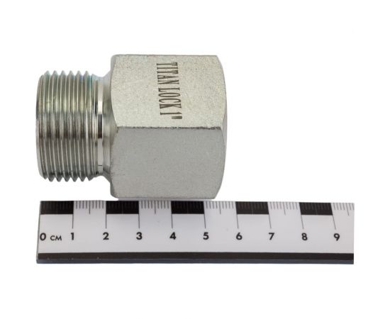 Переходной ниппель TITAN LOCK сталь, 1"", НР BSP/ВР NPT, TL1RMBS-FNP – изображение 2
