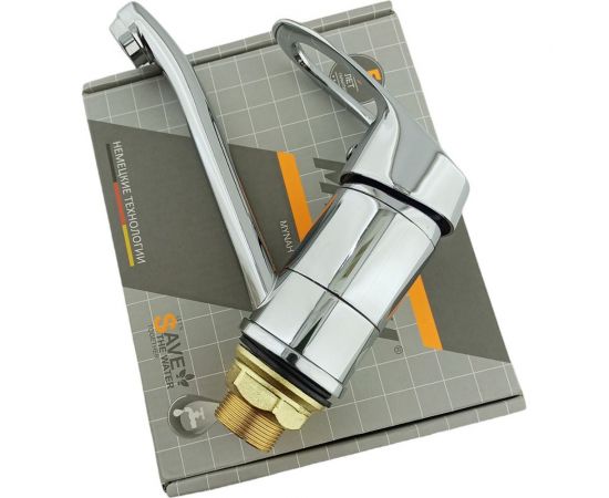 Смеситель для раковины MYNAH хром, 100 мм, латунь M4529 – изображение 2