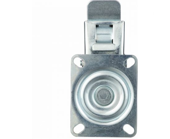 Колесо поворотное с тормозом (125 мм; грузоподъемность 140 кг; термопластичная серая резина; полипропилен) СТЕЛЛА-ТЕХНИК N48125TPRB – изображение 5