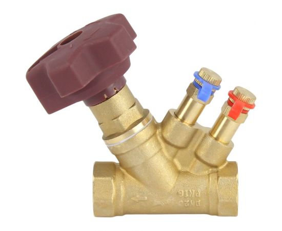 Балансировочный латунный клапан DN.ru КБЛР-020-16 усиленный Ду20 Ру16, L=84 мм, муфтовый D080-00502 – изображение 5