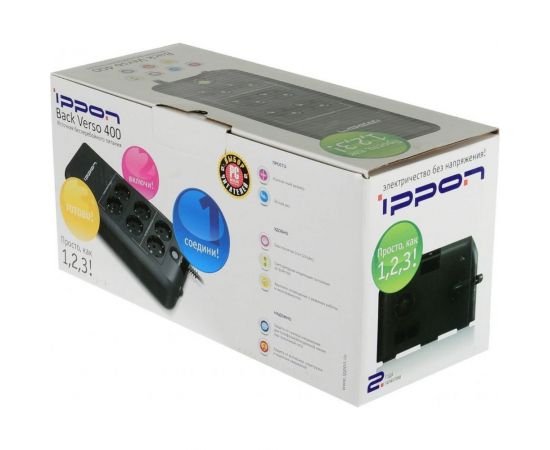 Источник бесперебойного питания IPPON Back Verso 600 300Вт 600ВА черный 751617 – изображение 2