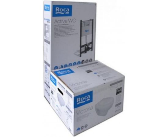 Унитаз с инсталляцией ROCA Victoria 893100000 ПЭК кнопка, сидение микролифт 00000037063 – изображение 2
