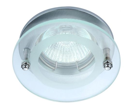 Встраиваемый спот POWERLIGHT 1xGU5,3x50W мат хром/стекло, алюм.литье 6210/1-4SCH 