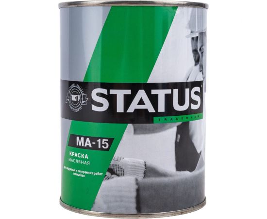 Масляная краска Радугамалер STATUS МА-15 (салатная; по металлу, дереву, бетону; 0.8 кг) 4630018083151 