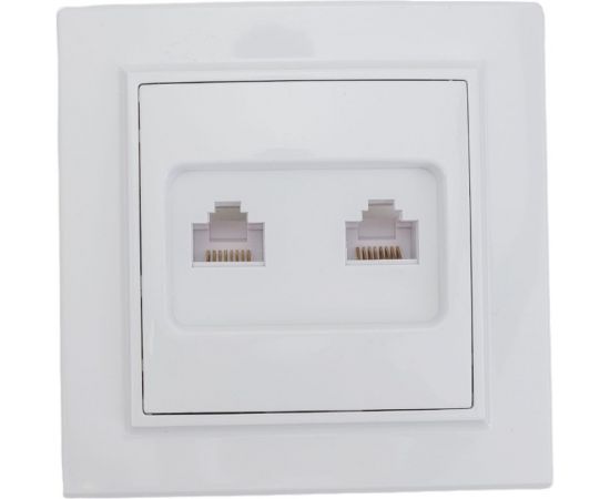 Розетка EKF Минск, RJ-45, 2-местная, СП, белая, SQERK02-035-10 