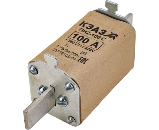 Плавкая вставка КЭАЗ ПН2 100 С 100А У3 110874 – изображение 3