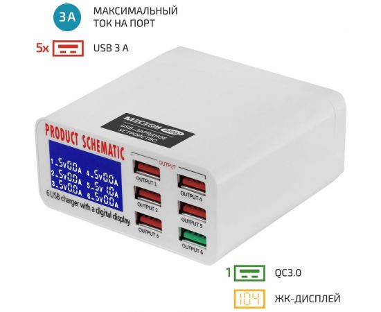 Зарядное устройство USB МЕГЕОН 30002 к0000035508 – изображение 6