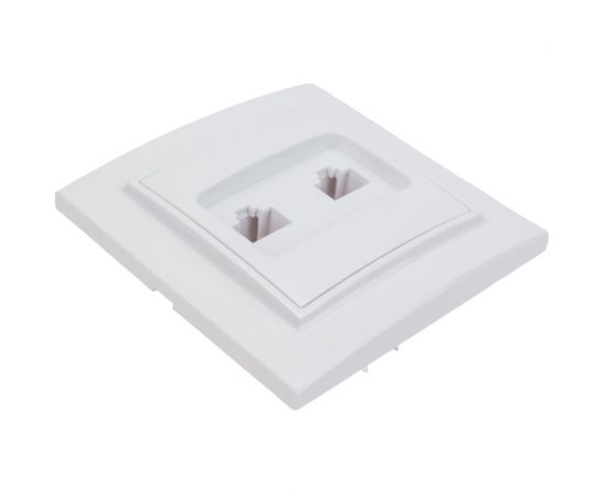 Розетка EKF Минск, RJ-45, 2-местная, СП, белая, SQERK02-035-10 – изображение 2