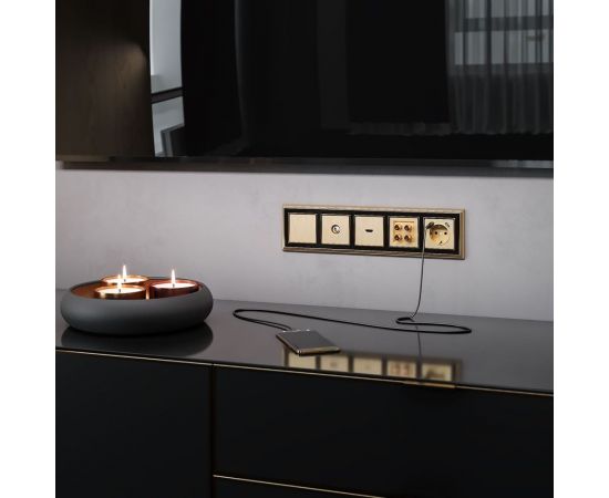 ТВ-розетка WERKEL оконечная шампань рифленый W1183010 a051427 – изображение 5