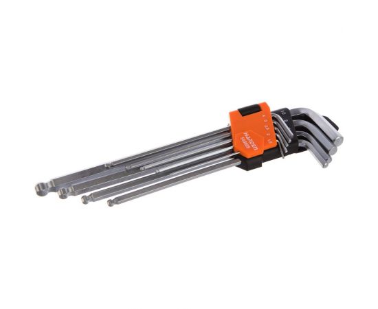 Набор имбусовых ключей HARDEN HEX, с шарообразной головкой, 23 см, CRV, 9 шт. 540609 – изображение 3