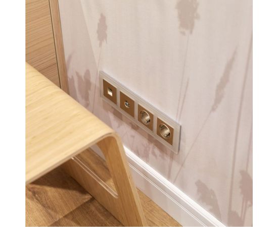 ТВ-розетка WERKEL оконечная шампань рифленый W1183010 a051427 – изображение 4