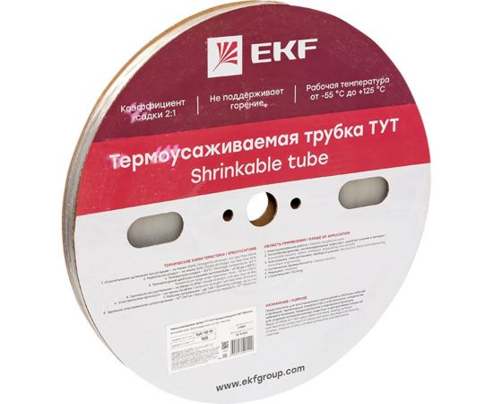 Термоусаживаемая трубка EKF ТУТ 10/5 прозрачная рулон PROxima tut-10-tr 