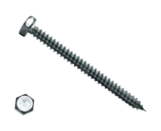 Шуруп с шестигранной головкой КРЕП-КОМП DIN 7976, 5,5x19 50 шт. шш5519мф 