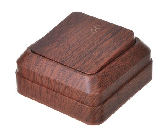 Переключатель Intro Quadro 2-103-10 10А-250В, IP20, открытая установка, венге, Б0053753 – изображение 3