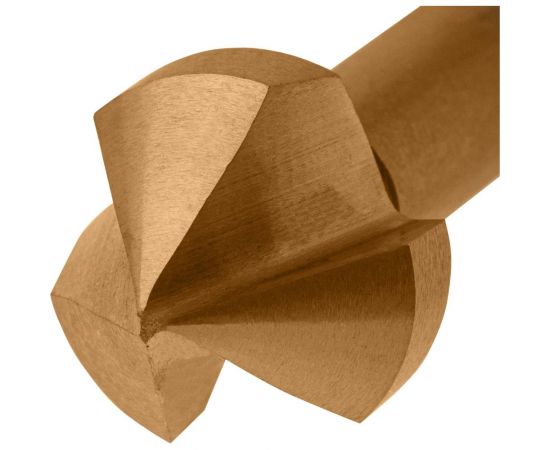 Зенковка конусная под М10, HSS, по металлу, цилиндрический хвостовик Denzel 72311 – изображение 5