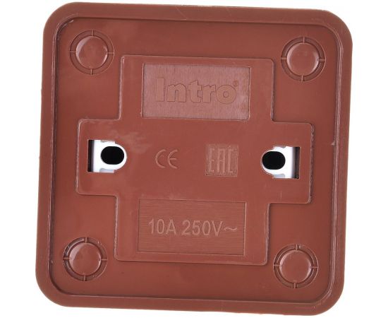 Переключатель Intro Quadro 2-103-10 10А-250В, IP20, открытая установка, венге, Б0053753 – изображение 2