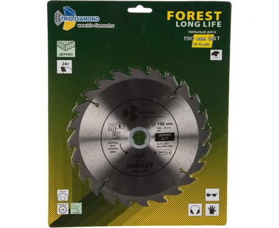 Диск пильный по дереву (190х30 мм; 24Т) TRIO-DIAMOND FLL811 – изображение 2