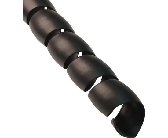 Спиральная пластиковая защита SG PARLMU -24-C11, полипропилен, размер 24, выпуклая поверхность, цвет черный, длина 1 м PR0600400 