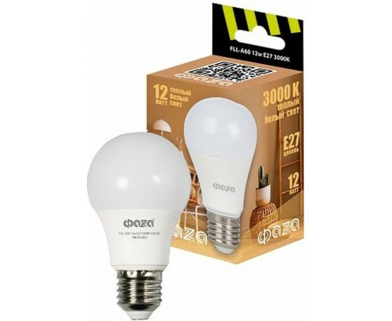 Лампа ФАZА FLL- A60 12w E27 3000K 230/50 5038325 
