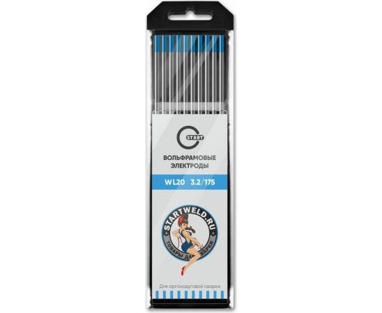 Вольфрамовые электроды WL 20 3.2х175 мм, голубые, 10 шт Start WL2032175U 