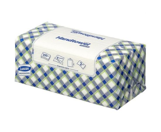 Бумажные полотенца Luscan Professional листовые, 2-слойные, 200 листов 1122231 