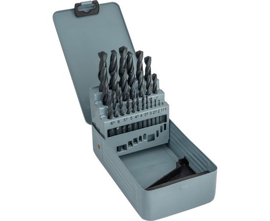 Набор сверл по металлу НС25N (25 шт; от 1 до 13 мм, шаг 0.5 мм; Р6М5) ИПК naborsverlNS25i – изображение 2