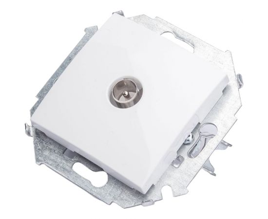 TV розетка Simon одиночная, винтовой зажим, белый 20 1591475-030 – изображение 3