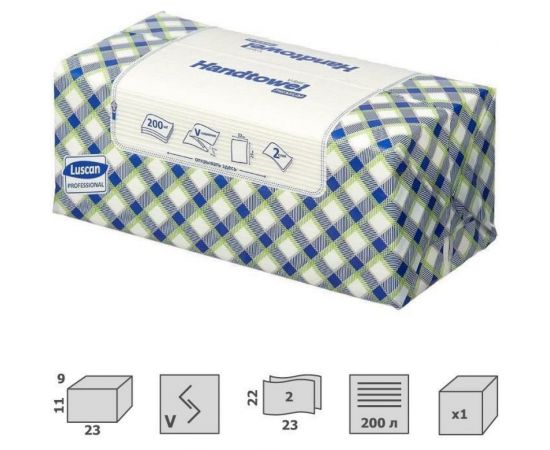 Бумажные полотенца Luscan Professional листовые, 2-слойные, 200 листов 1122231 – изображение 3