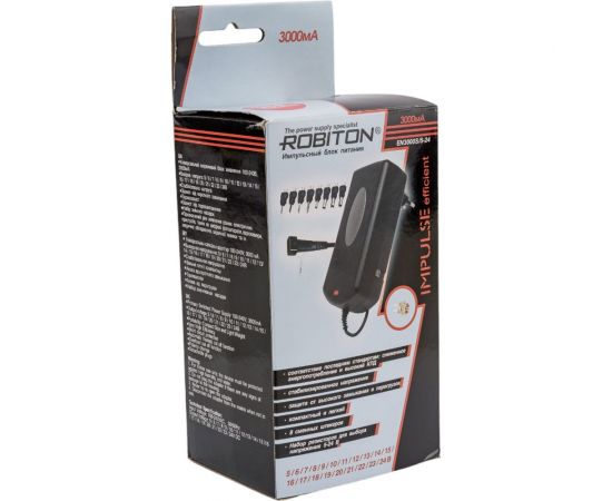 Импульсный адаптер/блок питания ROBITON EN3000S/5-24 3000мА BL1 9659 – изображение 9