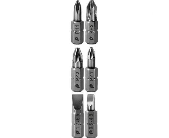 Набор бит (6 шт; PH; PZ; SL; 25 мм) ПРАКТИКА 036-551 – изображение 5