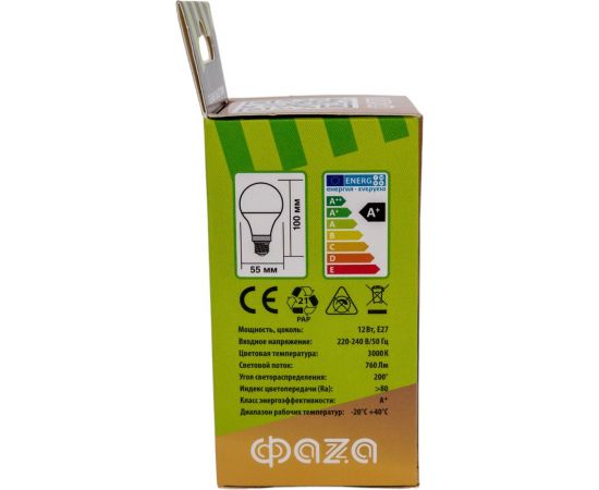 Лампа ФАZА FLL- A60 12w E27 3000K 230/50 5038325 – изображение 4