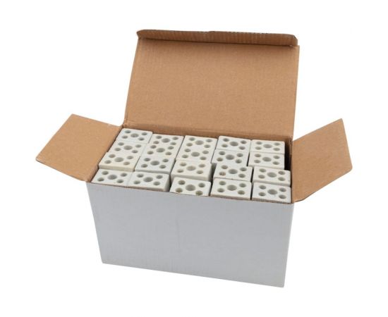 Керамическая винтовая клемма REXANT 2 пары 10 мм2 с крепежным отверстием 100 шт 07-6222 – изображение 2