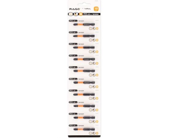 Биты торсионные PZ2, 50 мм, 10 шт, S2 rage by VIRA 554160 – изображение 6